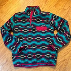 Patagonia Wild desert Synchilla snap t pullover fleece size S Aztec southwest